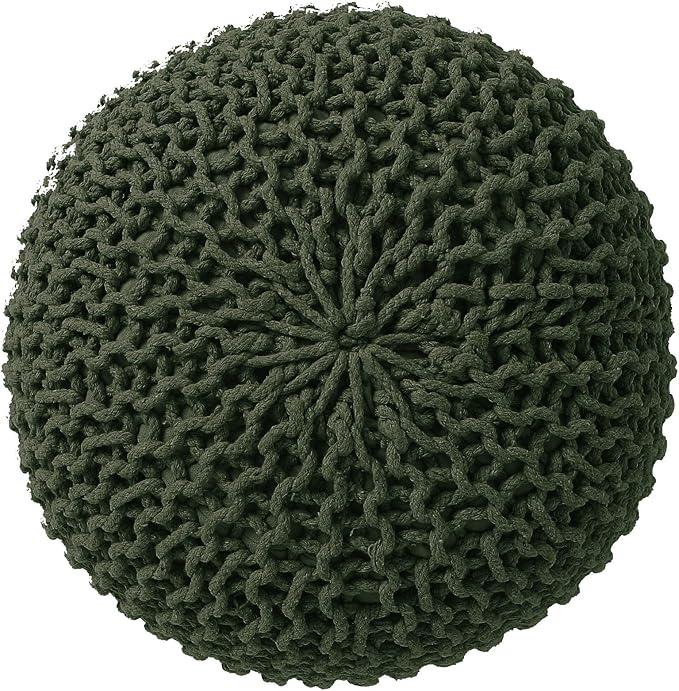 REDEARTH · Round Hand Knitted Pouf - Image 5