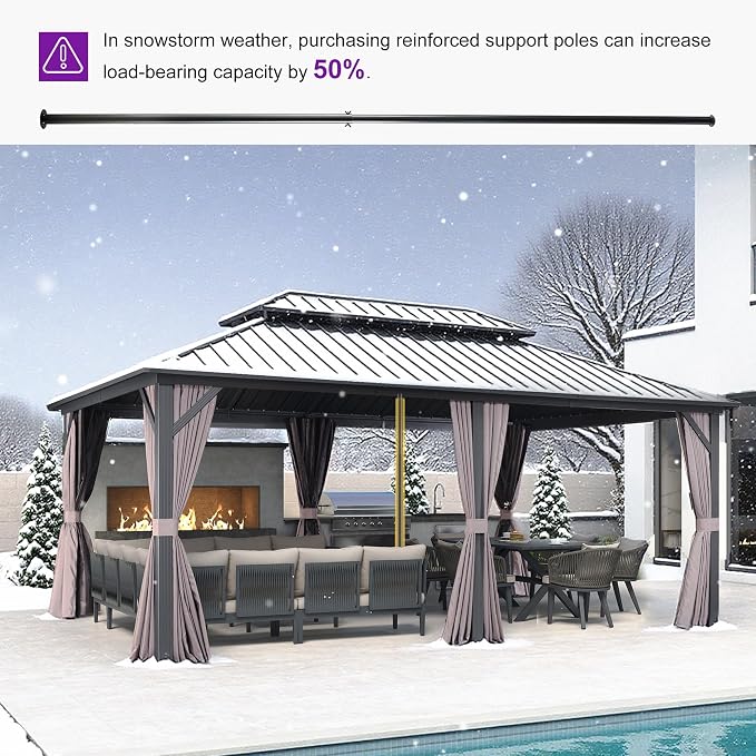 PURPLE LEAF 12'x18' Hardtop Gazebo - Image 8