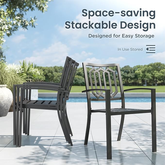 PHI VILLA 9 Pieces Outdoor Dining Set - Image 5