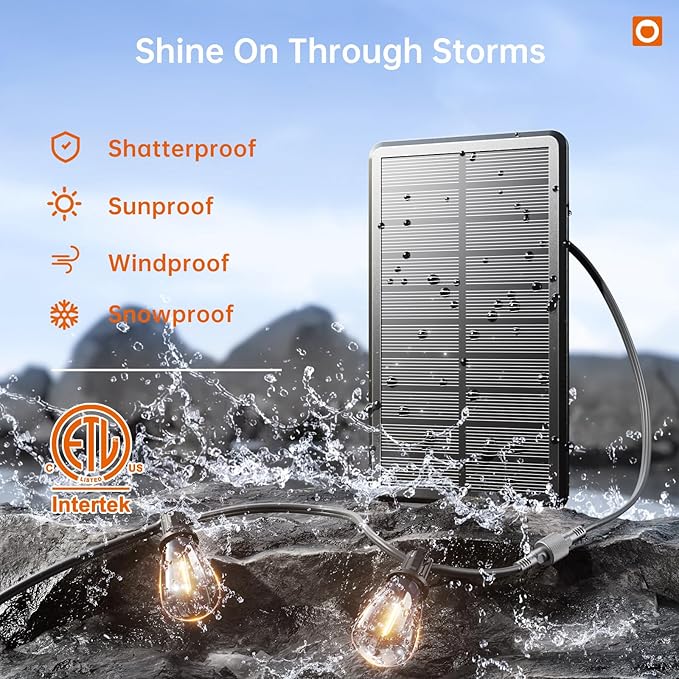 addlon 54FT Solar String Lights Outdoor Waterproof - Image 5