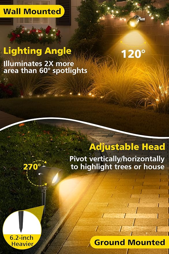 T-SUN Dusk to Dawn Outdoor Lighting, Flag Spot Lights - Image 4