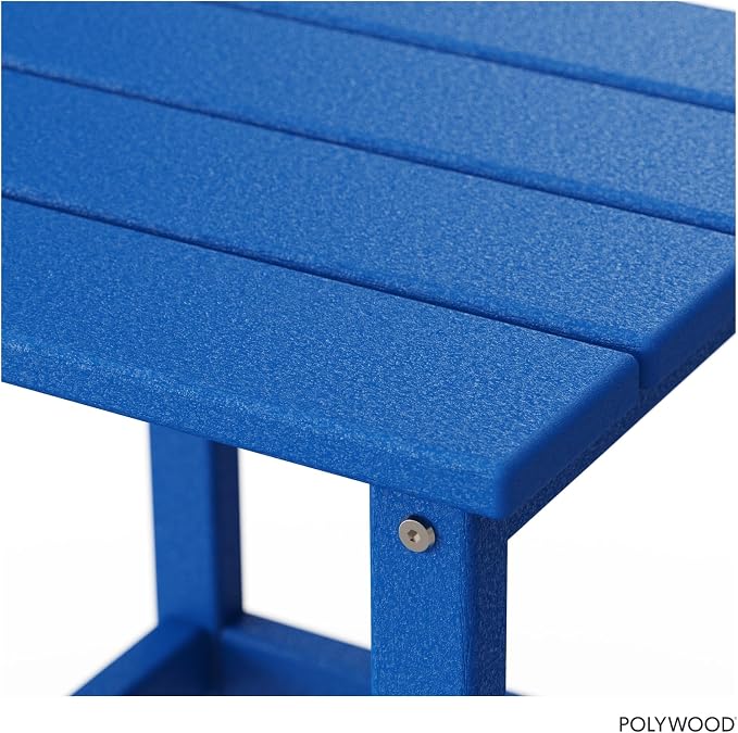 POLYWOOD Long Island 18" Side Table, Pacific Blue - Image 6