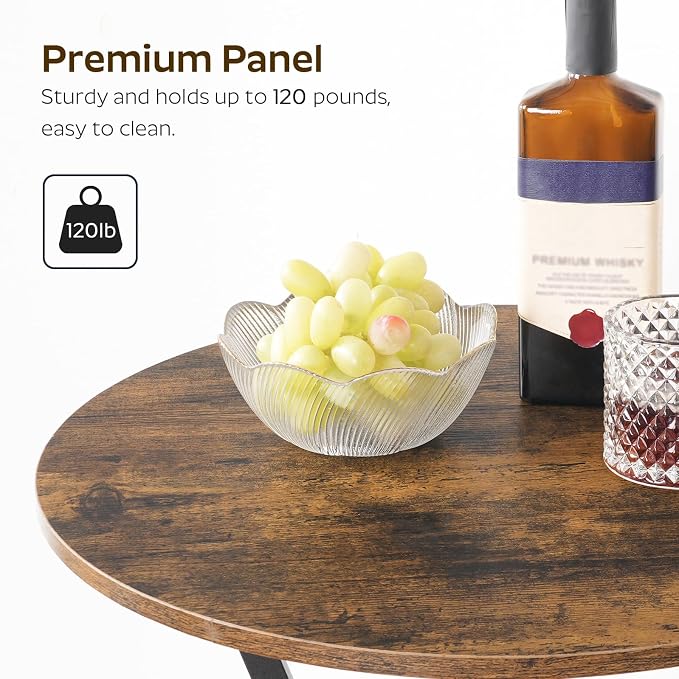 Bar Table, 2-Tier Round High Top Table, Pub Table, Home Bar Counter Height - Image 7