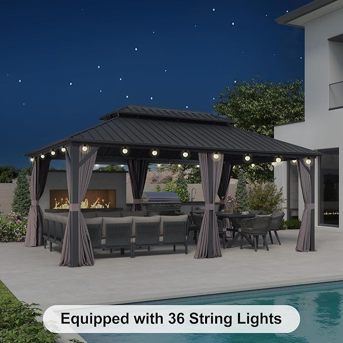 PURPLE LEAF 12'x18' Hardtop Gazebo - Image 2