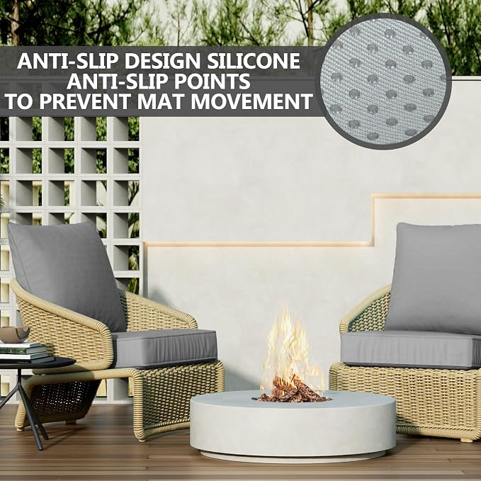 24" x 24" x 6" Outdoor Deep Seat Cushions Set - Image 6