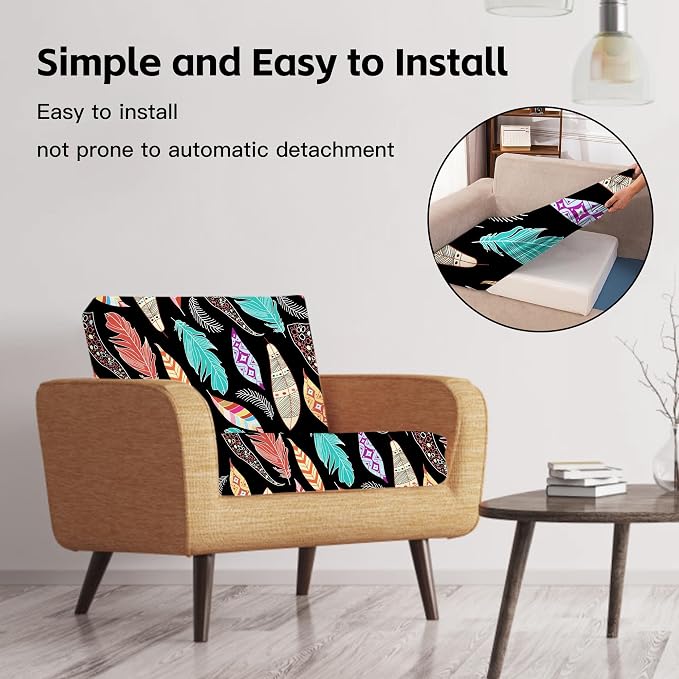 8Pcs Patio Cushion Covers, Outdoor Cushions Covers, Stretch Cushion Covers - Image 5