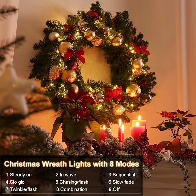 4 Pack- Battery Operated Outdoor Tree String Lights - Image 4