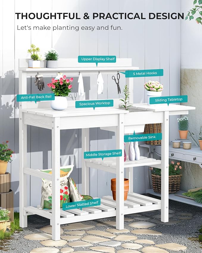 SERWALL Outdoor Potting Bench - Image 7