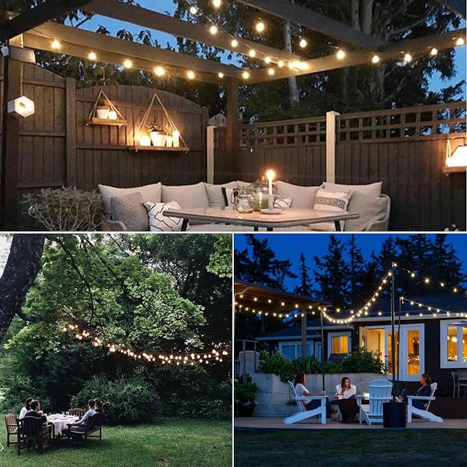 40FT LED Outdoor String Lights Waterproof, G40 LED Globe Outdoor Lights - Image 6