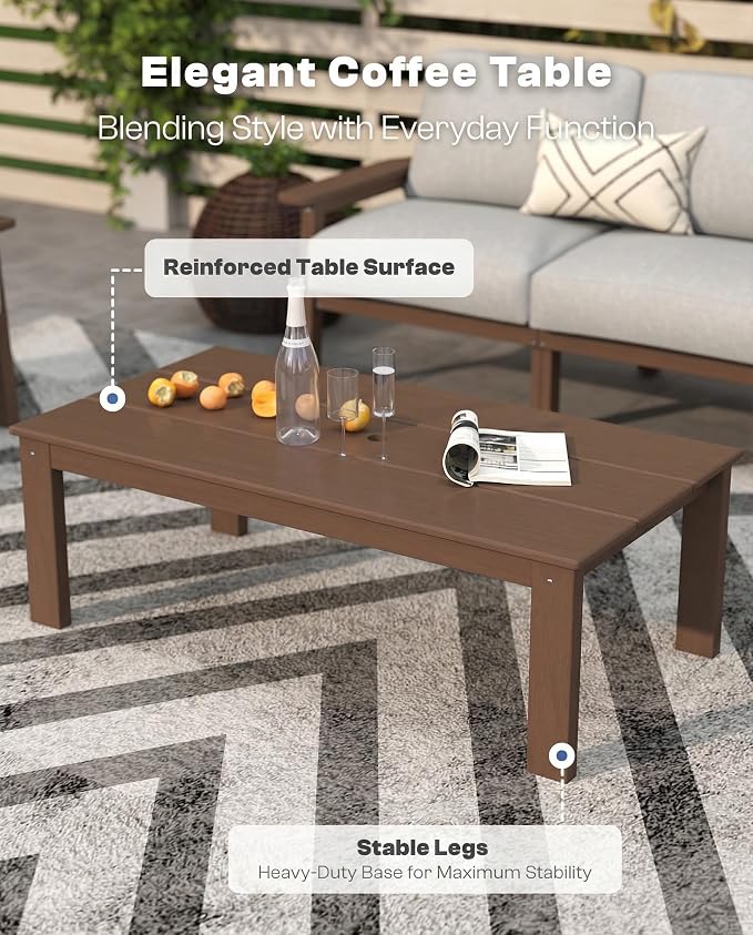 7 Piece Patio Conversation Sets, Outdoor Couch - Image 8
