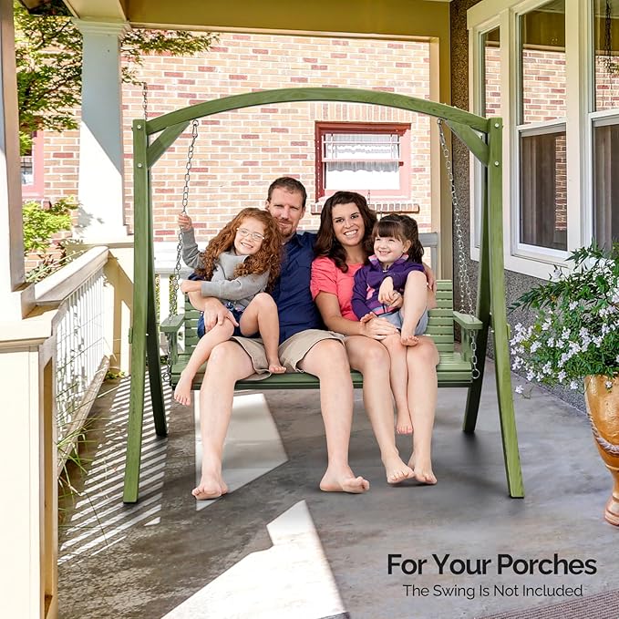VINGLI 5FT Wooden Swing Frame, 1000LBS Heavy Duty A-Frame Porch Swing Stand - Image 6