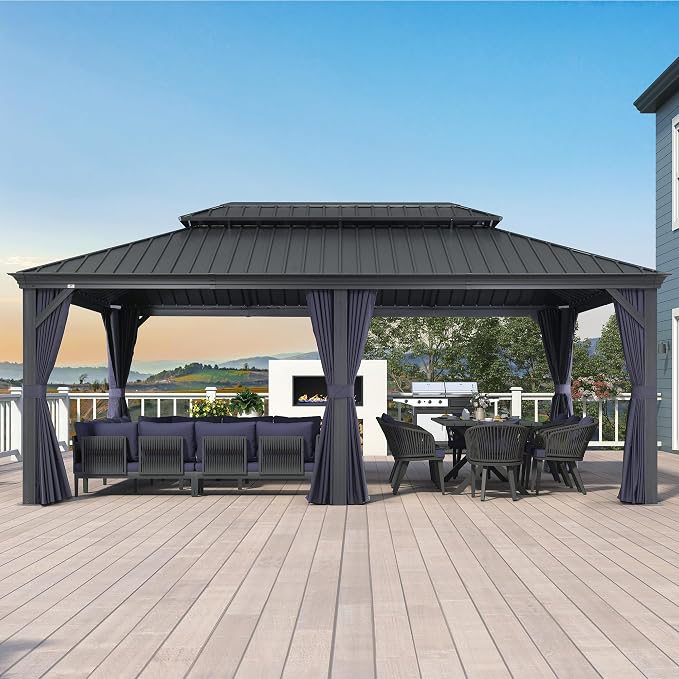 PURPLE LEAF 12' X 20' Hardtop Gazebo Aluminum Gazebo - Image 2
