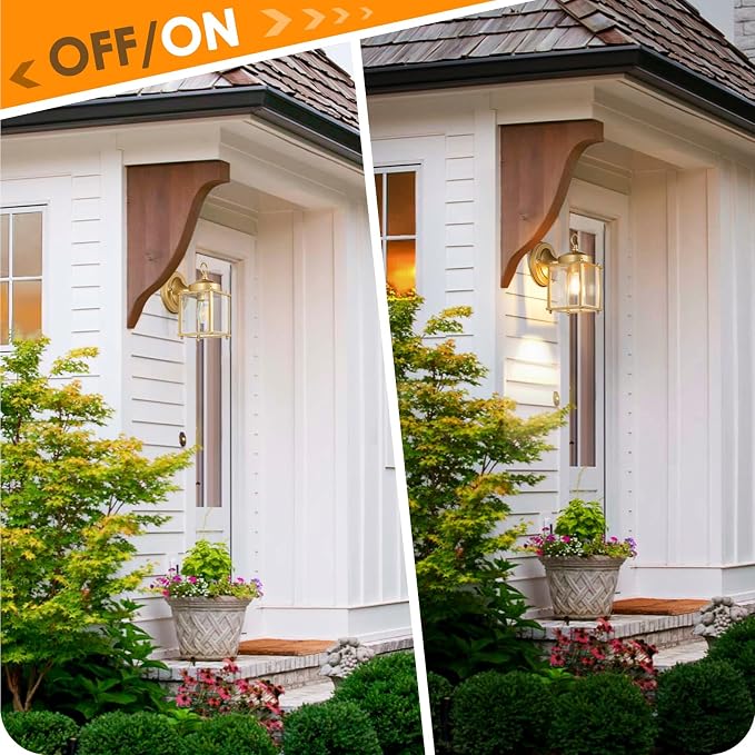 Outdoor Wall Lantern, Exterior Waterproof Wall Sconce Light Fixtures, 2 Pack - Image 7
