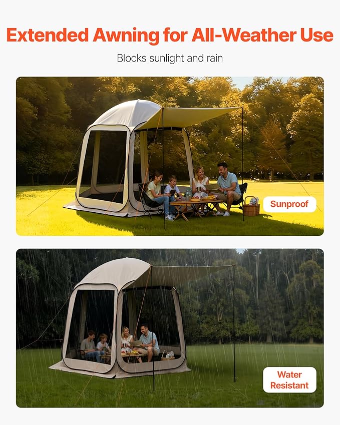 VEVOR 10 x 9.2' Pop-Up Screen House Tent - Image 6