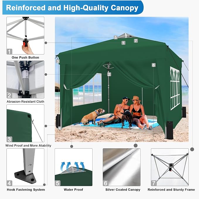 SANWAY 10x10 Pop Up Canopy Tent - Image 4