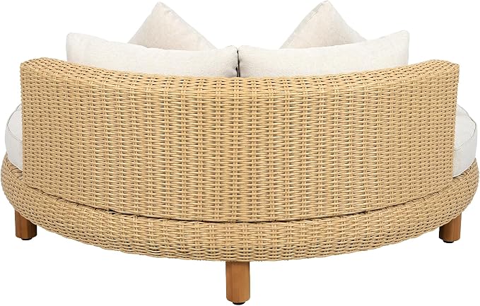 Scott Living Jennie Outdoor Round Wicker Daybed - Image 7
