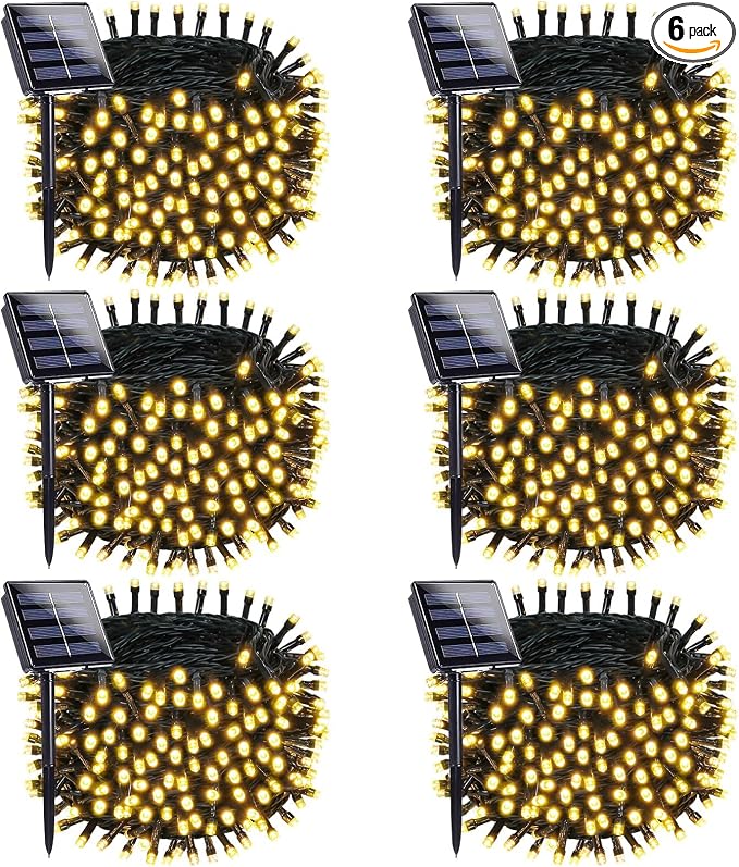 OZS 6 Pack 480LED Solar String Lights by OZS