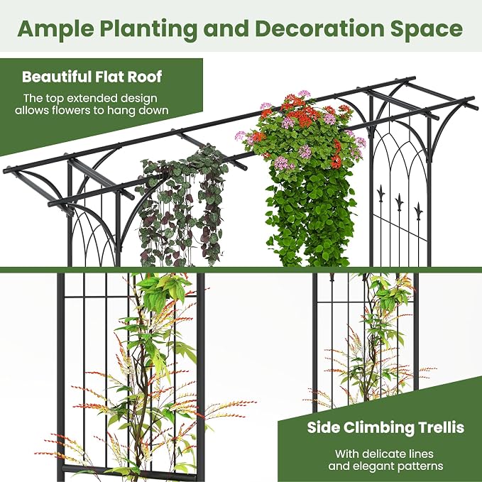 Giantex Metal Garden Arbor - Image 7