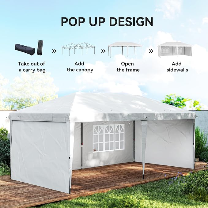 Outsunny 10' x 20' Pop Up Canopy Tent - Image 3
