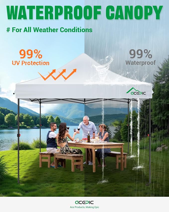 Heavy Duty 10x10 Canopy Replacement Top Cover - Image 3
