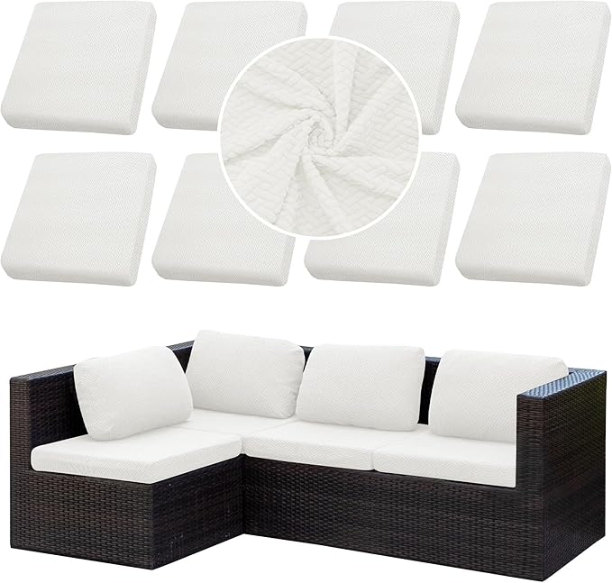 Outdoor Cushion Covers Set, Replacement by SUKAIKEQA