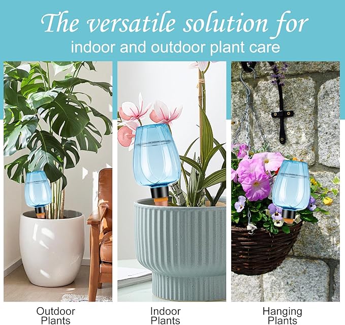 4 Pcs Plant Watering Globes Self Watering Planter Insert Plants Top Fill Water - Image 6