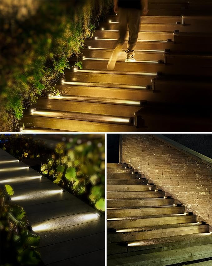 Solar Stair Lights Outdoor Waterproof Motion Sensor Solar Step Light 5 Modes - Image 2