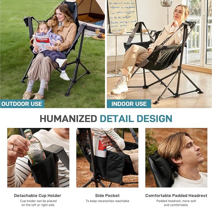 EVER ADVANCED Padded Oversized Hammock Camping Chair, Compact Heavy Duty Swing - Image 9