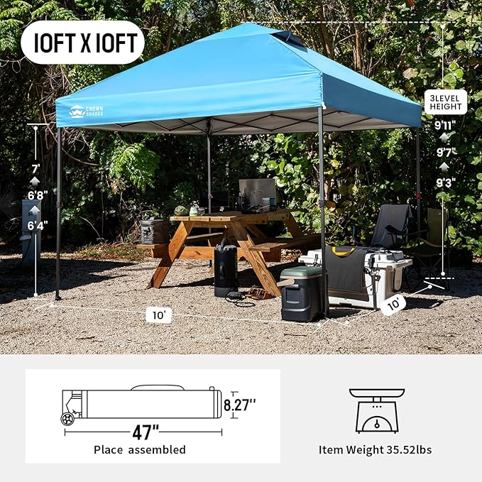 CROWN SHADES 10x10 Pop Up Canopy Tent - Image 2