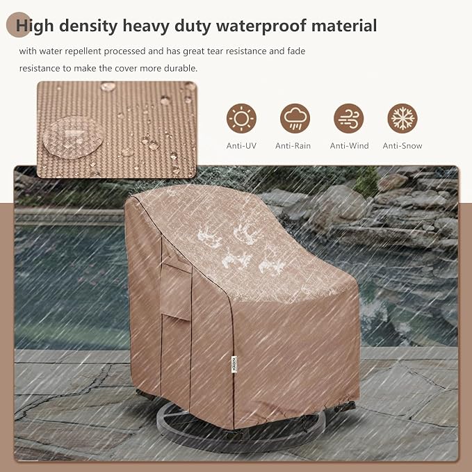 Patio Chair Covers for Outdoor Furniture Waterproof, Heavy Duty Waterproof - Image 4