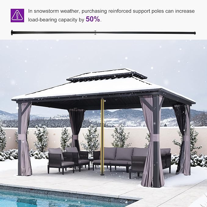 PURPLE LEAF 10'x14' Hardtop Gazebo - Image 8