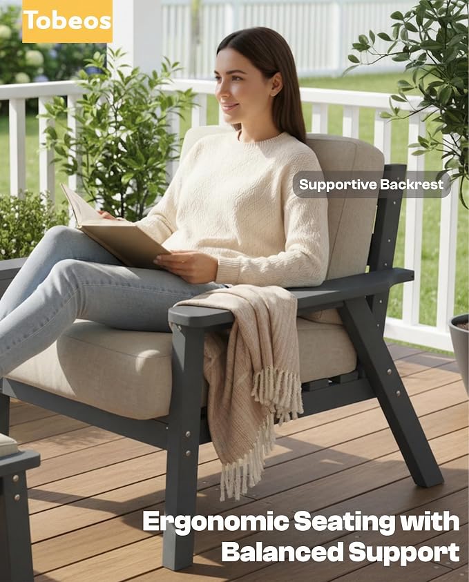 HDPE Patio Furniture Set 4 Seats, Outdoor Couch - Image 3
