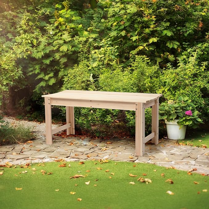 VINGLI Outdoor Wood Bench - Image 7