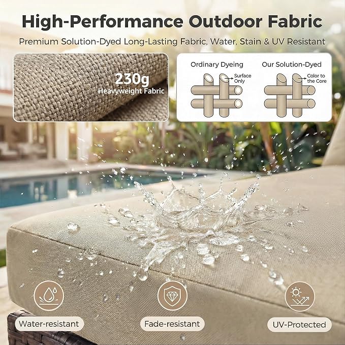 NICESOUL 10 Piece Patio Furniture Sectional Set - Image 9