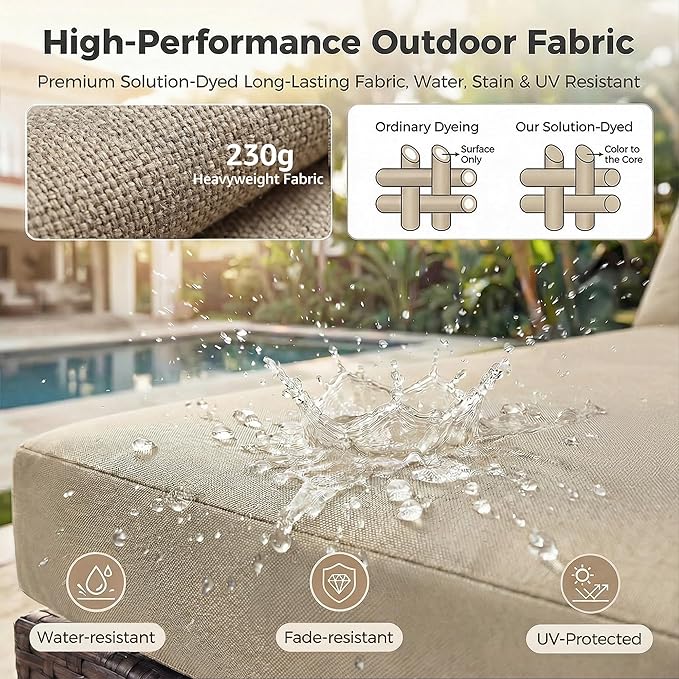 NICESOUL 7 Piece Outdoor Patio Furniture Set - Image 9