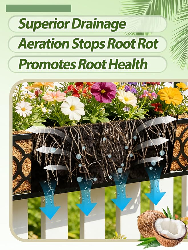 24in Tapered Coco Liners for Window Planter Box - Image 2