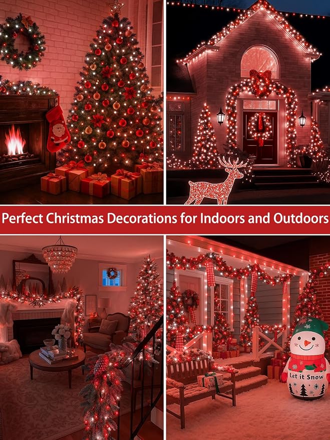 4 Pack 180FT Solar Christmas Lights Outdoor Waterproof, Super Bright 320 LED - Image 5
