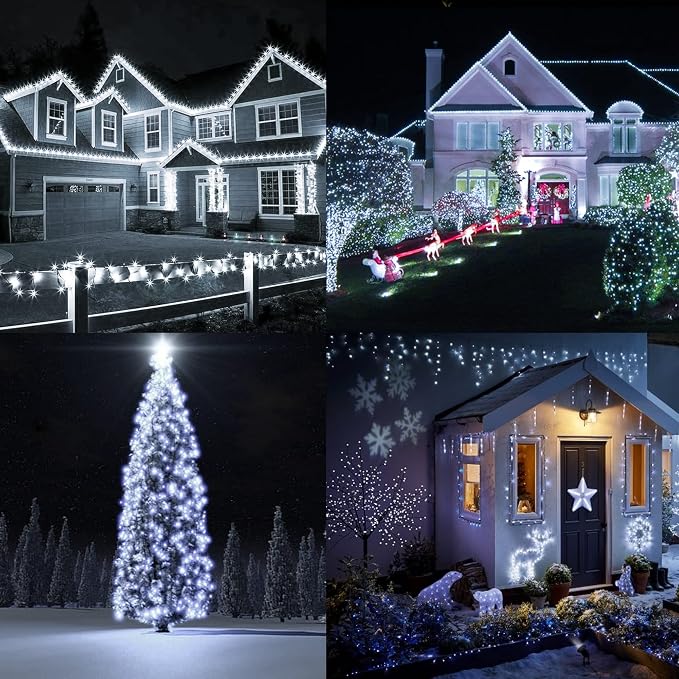 TW SHINE White Solar String Lights Outdoor, Total 160 FT 480 LED Solar Powered - Image 6