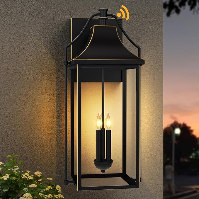 - Dusk to Dawn Outdoor Wall Light, Large Size Waterproof Patio by Lawyettle