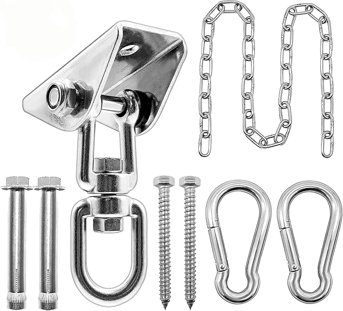 Hammock Hanging Kit with Swing Chain 39inch, 1000lbs Capacity Hanging Hooks by Gelury