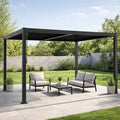 Kozyard Outdoor Louvered Pergola 10ft x 12ft Pergola Sun Shade All-Weather by Kozyard