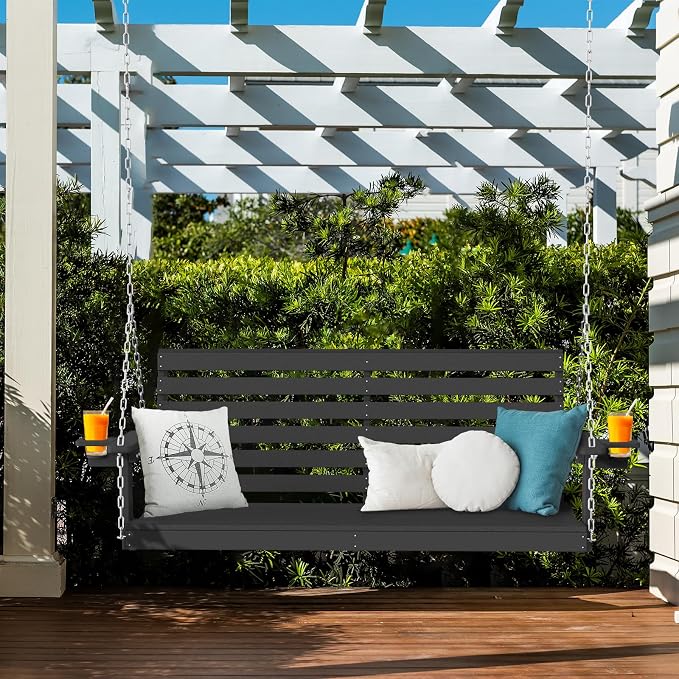 Plawdlik Porch Swings, 2 Seat Patio Chair - Image 3