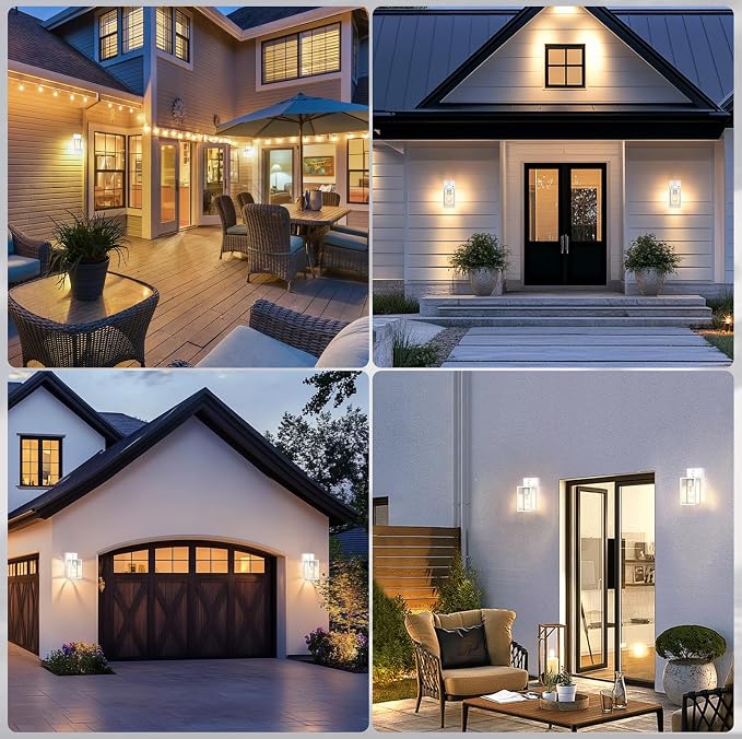 PARTPHONER Dusk to Dawn Outdoor Light Fixtures, Waterproof Exterior Wall Sconce - Image 6
