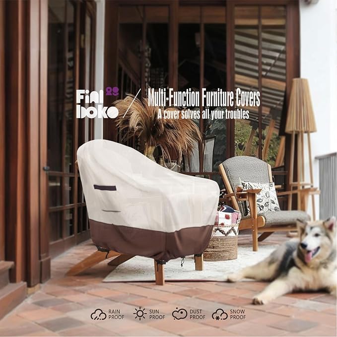 Outdoor Chair Covers 2 Pack, 100% Waterproof Heavy Duty Patio Furniture Covers - Image 9