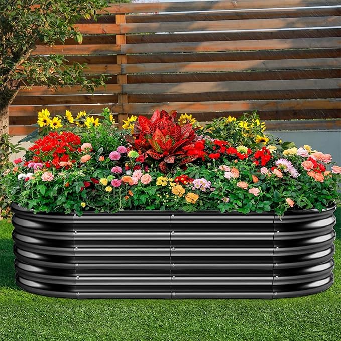 Land Guard 18“ Tall 4×2ft Galvanized Raised Garden Bed Kit, Galvanized Planter - Image 5