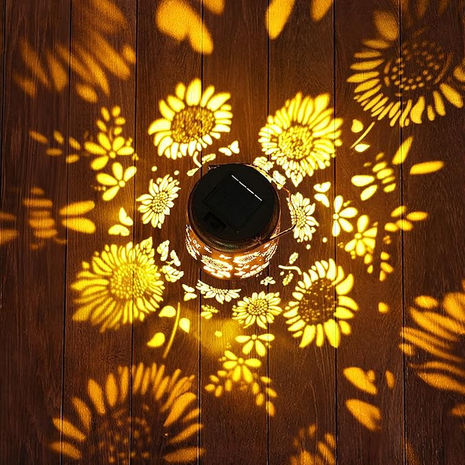 2 Pack Sunflower Solar Lanterns Garden Decor, Gifts - Image 3