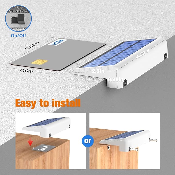 NIORSUN Solar Fence Lights Outdoor 20 Pack, IP65 Waterproof Large Size LED - Image 7