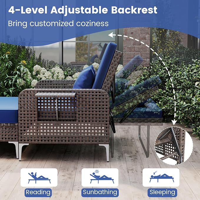 Tangkula Patio Rattan Daybed - Image 5