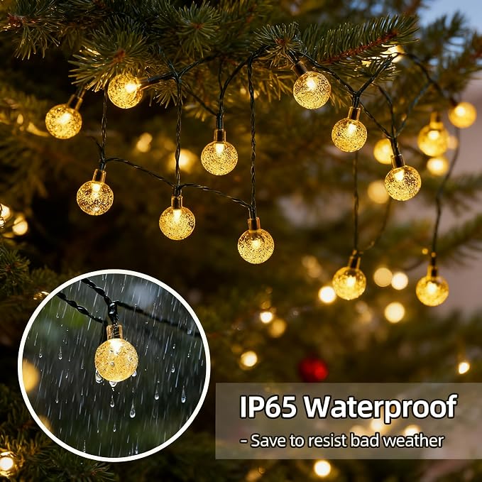 Solar String Lights Outdoor Waterproof IP65 9.3 Feet Patio Lights - Image 3