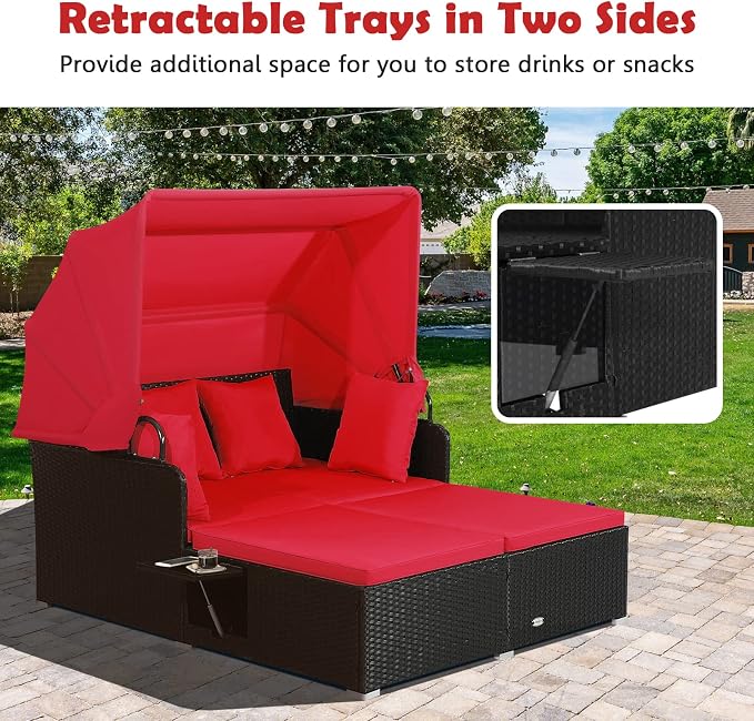 Tangkula Patio Rattan Daybed - Image 6